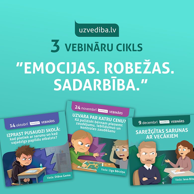 3 VEBINĀRU CIKLS. "Emocijas. Robežas. Sadarbība."